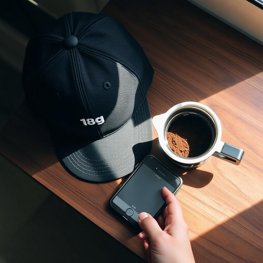 Cap und Portafilter im Morgenlicht